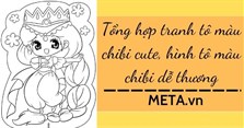 Tổng hợp tranh tô màu chibi cute, hình tô màu chibi dễ thương
