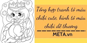 Tổng hợp tranh tô màu chibi cute, hình tô màu chibi dễ thương