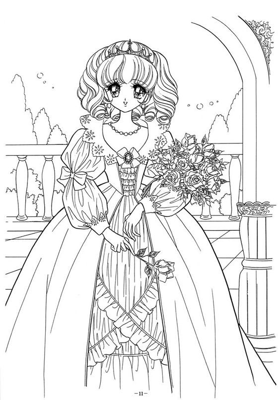 Tranh chibi tô màu công chúa