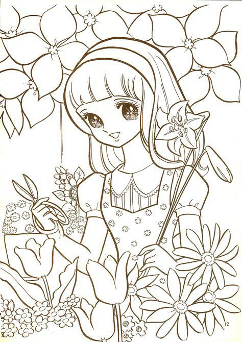 Tranh tô màu anime công chúa