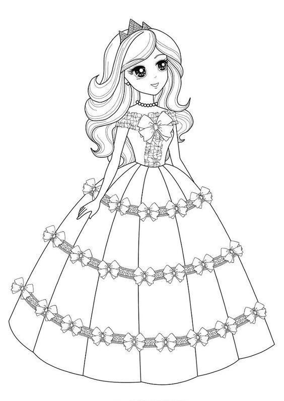 Tô màu tranh anime công chúa