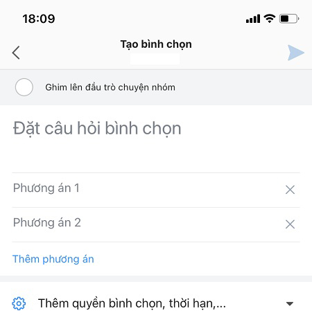Nhập câu hỏi và phương án bình chọn vào giao diện Nhập câu hỏi và phương án bình chọn vào giao diện