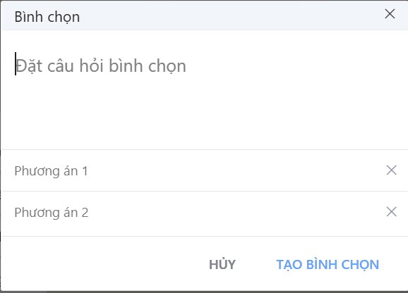 Ở bước này, cách tạo bình chọn cũng giống với cách tạo ở trên điện thoại Ở bước này, cách tạo bình chọn cũng giống với cách tạo ở trên điện thoại