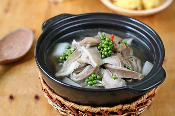 Món bao tử hầm tiêu xanh