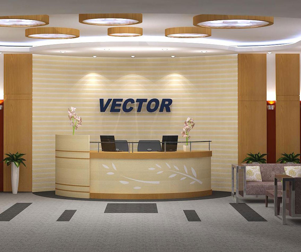 Backdrop lễ tân, công ty