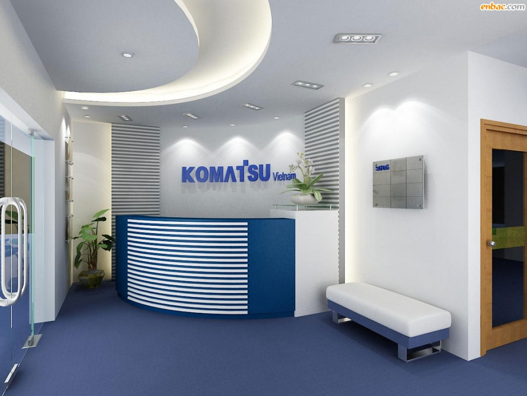 Backdrop lễ tân, công ty