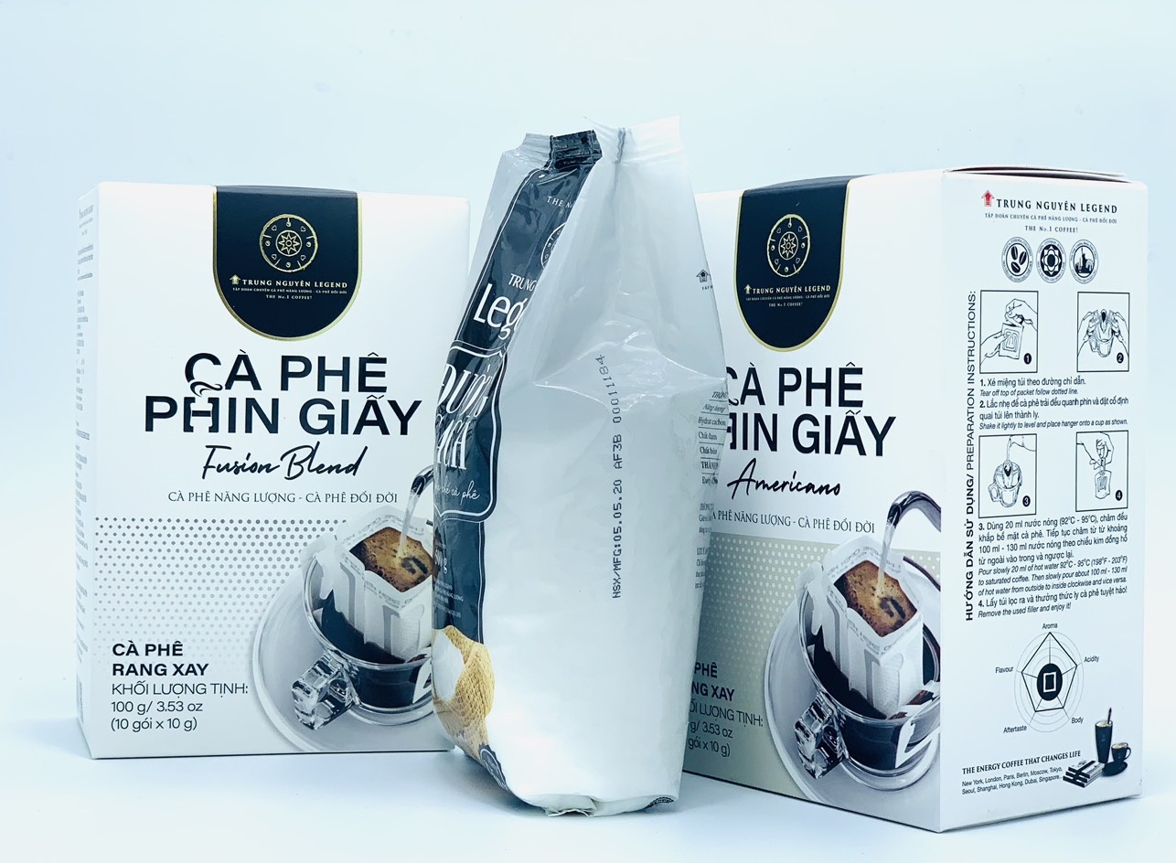 Các loại cafe Trung Nguyên phin giấy Các loại cafe Trung Nguyên phin giấy