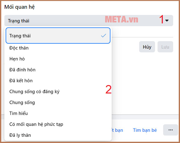 Cách set Rela trên Facebook