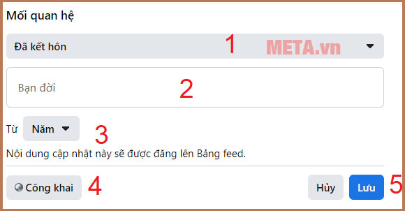 Cách set Rela trên Facebook