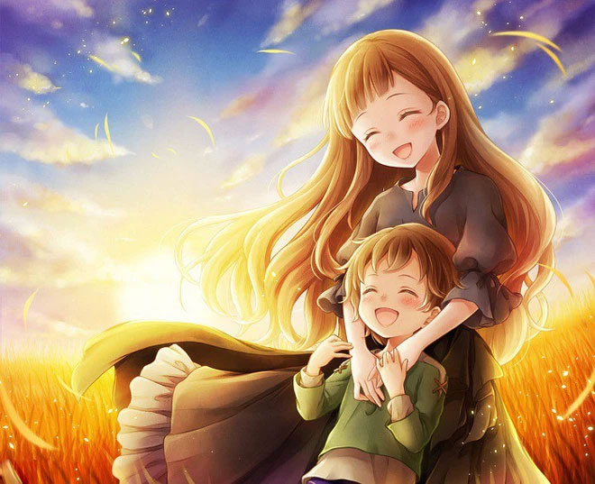Hình ảnh anime mẹ và con