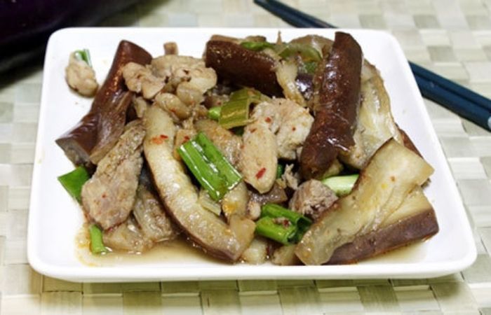 Cà tím xào Cà tím xào