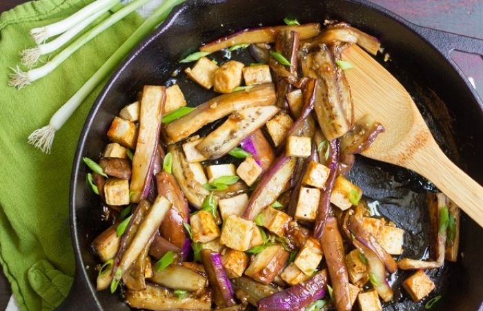 Cà tím xào Cà tím xào