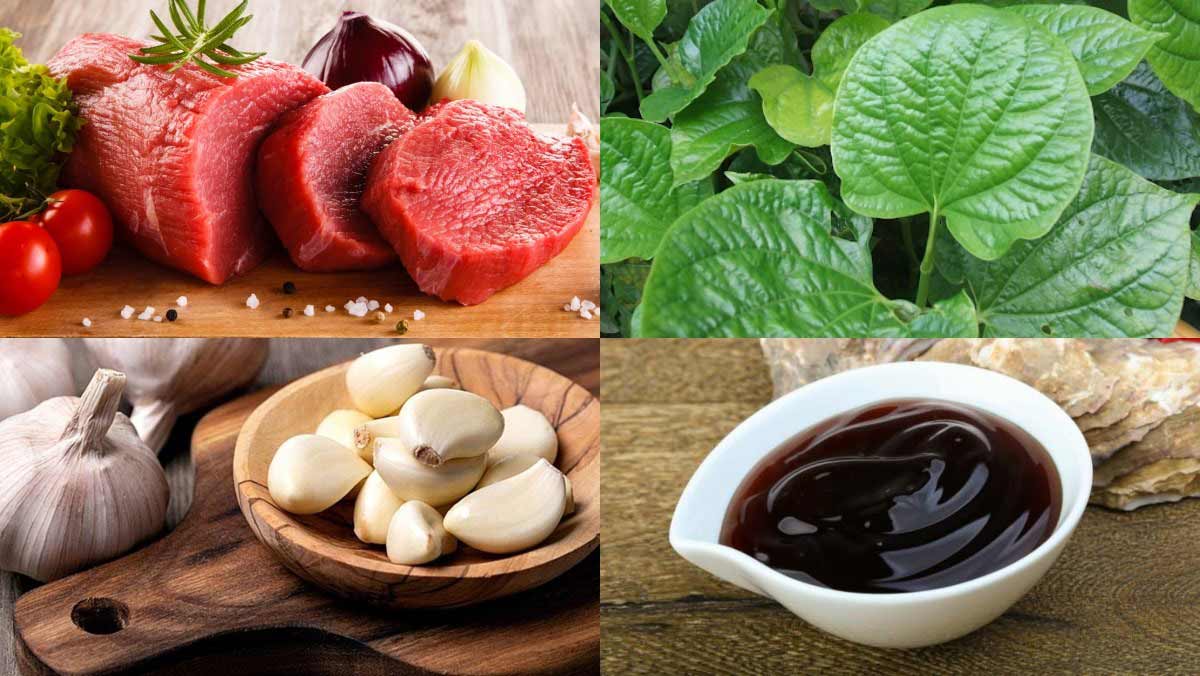 Nguyên liệu làm thịt bò xào lá lốt Nguyên liệu làm thịt bò xào lá lốt