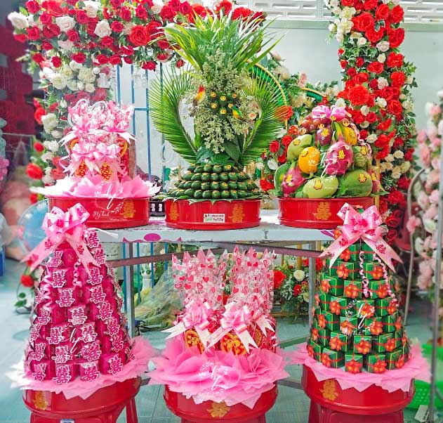 Mâm quả cưới hiện đại Mâm quả cưới hiện đại