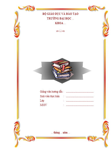 Mẫu bìa tiểu luận đẹp