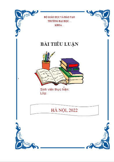 Mẫu bìa tiểu luận đẹp
