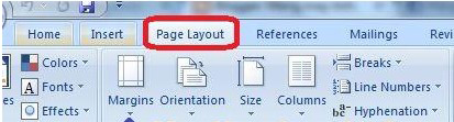 Chọn thẻ Page Layout -> Margins Chọn thẻ Page Layout -> Margins