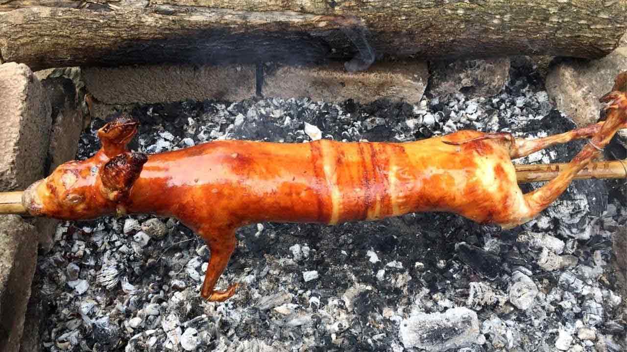 Nướng thịt thỏ