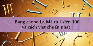 Bảng các số La Mã từ 1 đến 100 và cách viết chuẩn nhất