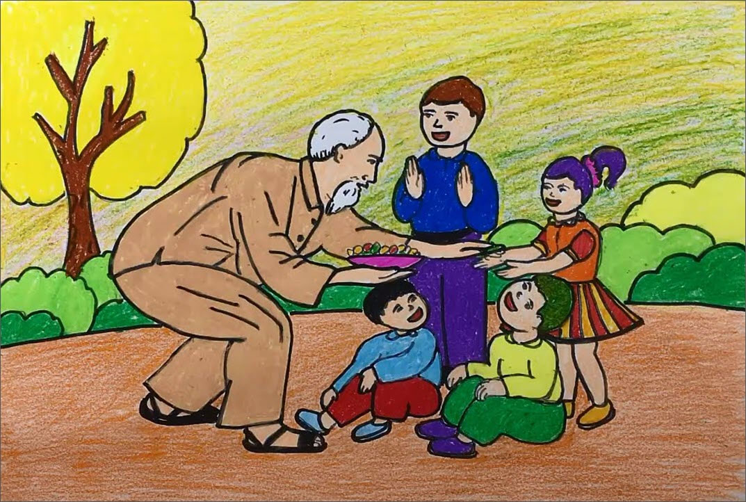 Tranh vẽ Bác Hồ đẹp nhất