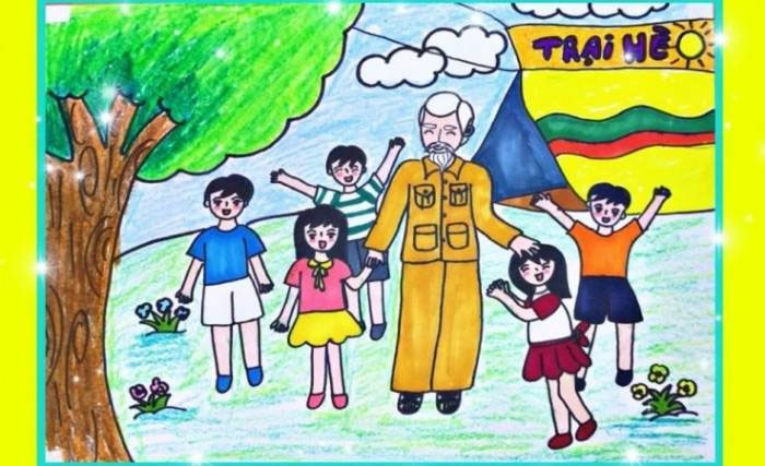 Tranh vẽ Bác Hồ đẹp nhất