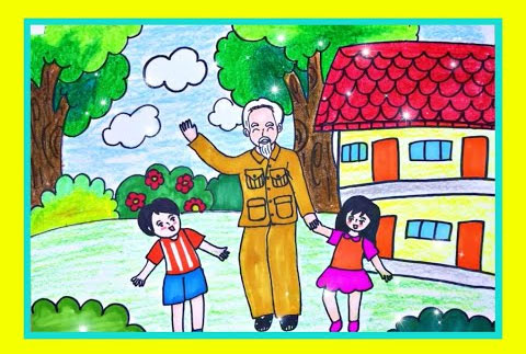 Tranh vẽ Bác Hồ đẹp nhất