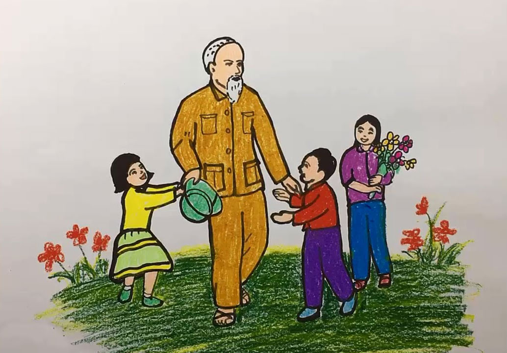 Tranh vẽ Bác Hồ đẹp nhất