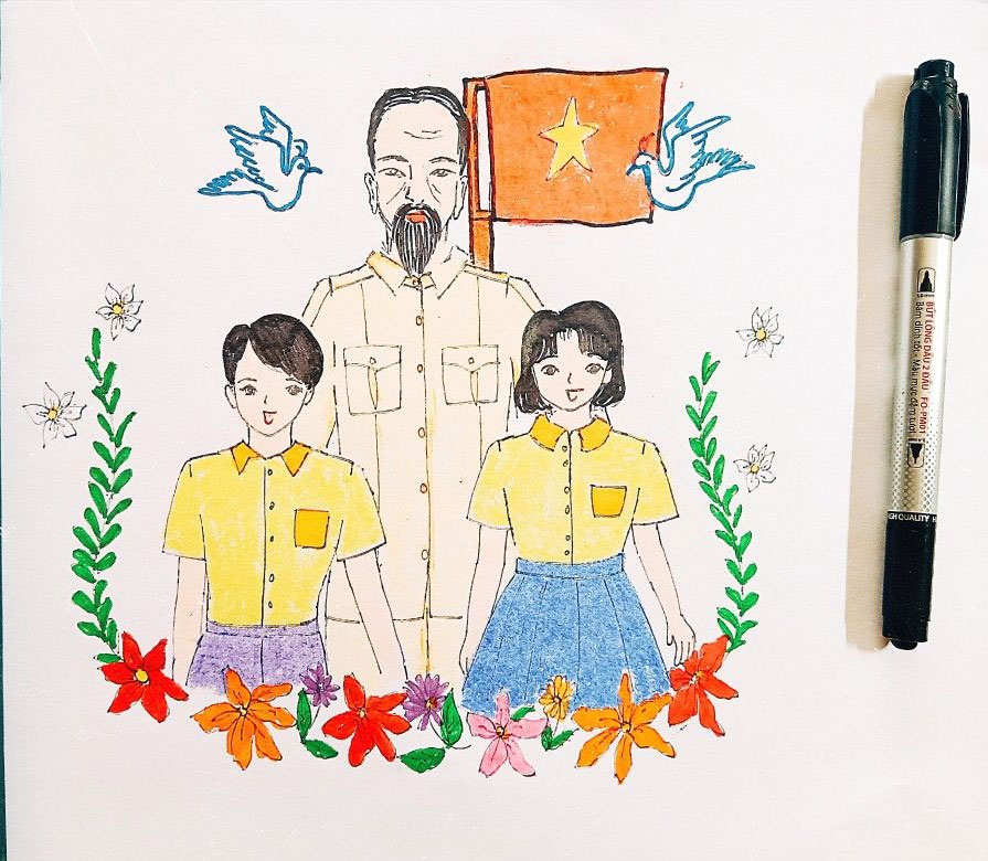 Tranh vẽ Bác Hồ đẹp nhất
