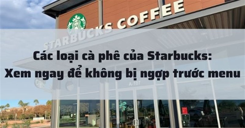 Các loại cà phê của Starbucks: Xem ngay để không bị ngợp trước menu
