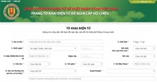 Tờ khai điện tử đề nghị cấp hộ chiếu phổ thông online và cách khai