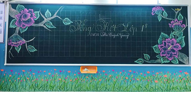 Mẫu trang trí bảng tổng kết năm học