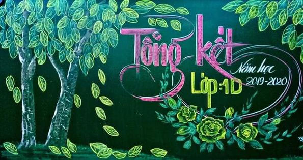 Mẫu trang trí bảng tổng kết năm học