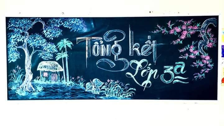Mẫu trang trí bảng tổng kết năm học