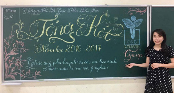 Mẫu trang trí bảng tổng kết năm học