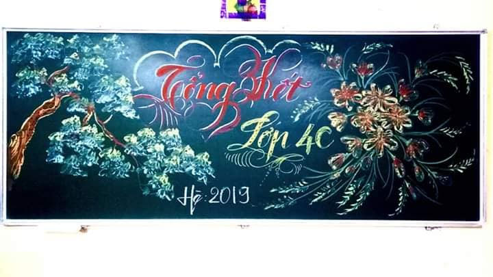 Mẫu trang trí bảng tổng kết năm học