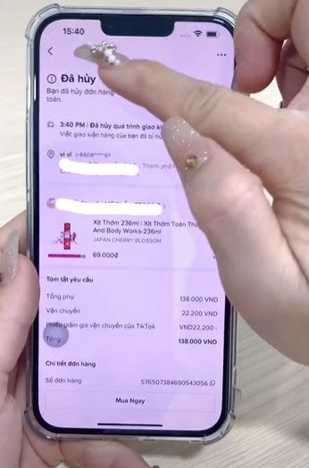 Cách hủy đơn hàng trên TikTok Cách hủy đơn hàng trên TikTok