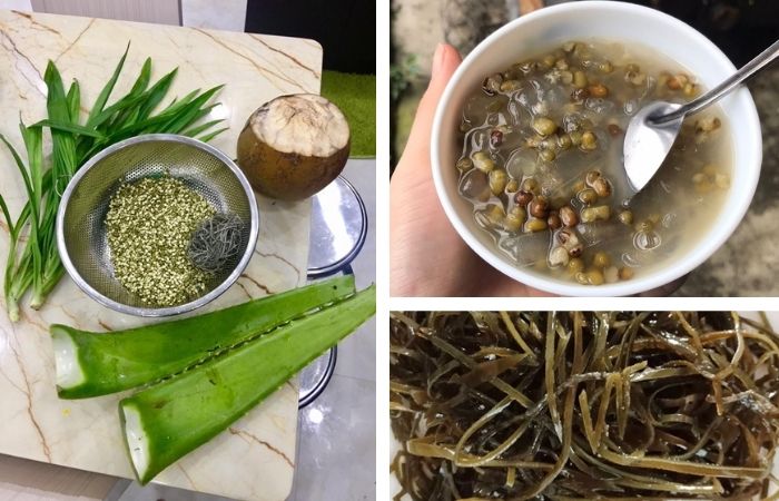 Chè đậu xanh nha đam Chè đậu xanh nha đam