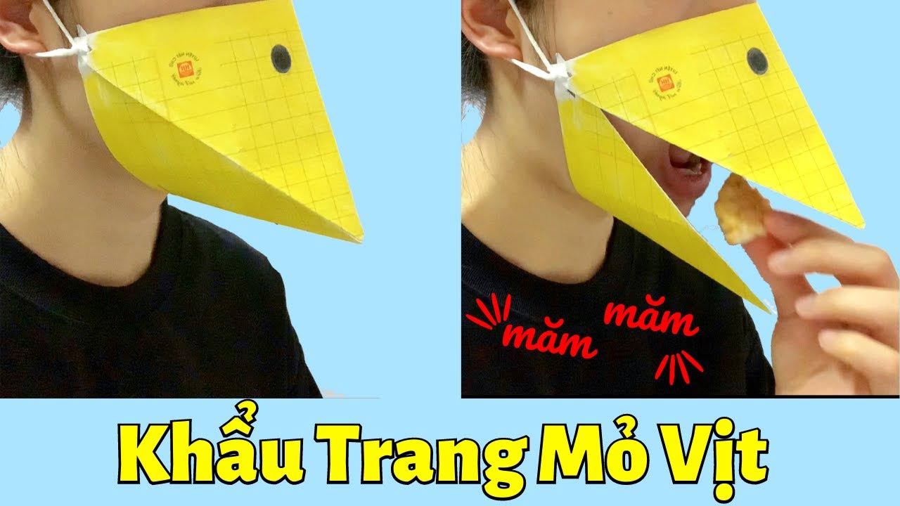 Hướng dẫn cách làm khẩu trang mỏ vịt bằng giấy