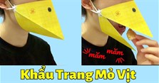 Cách làm khẩu trang mỏ vịt bằng giấy đu trend TikTok