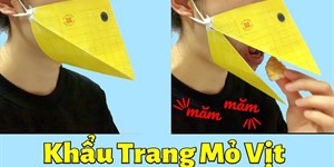 Cách làm khẩu trang mỏ vịt bằng giấy đu trend TikTok