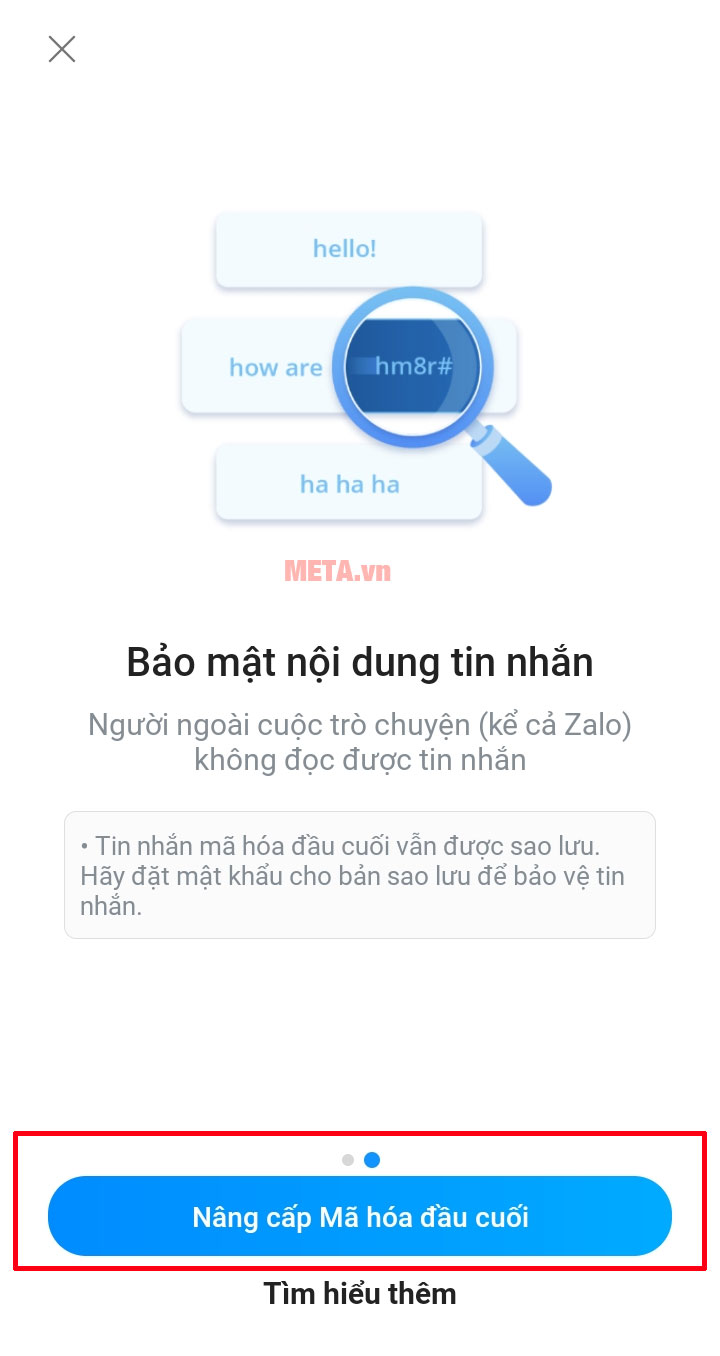 Cách bật mã hóa đầu cuối Zalo Cách bật mã hóa đầu cuối Zalo