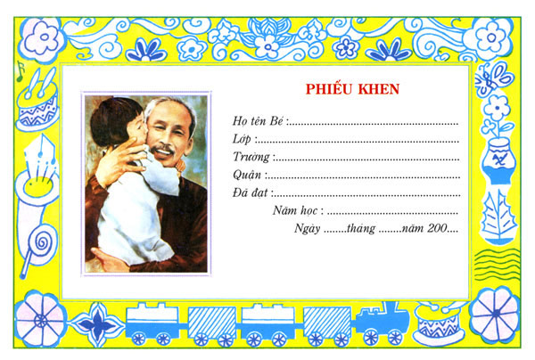 Mẫu giấy khen đẹp cho mầm non 1 Mẫu giấy khen đẹp cho mầm non 1