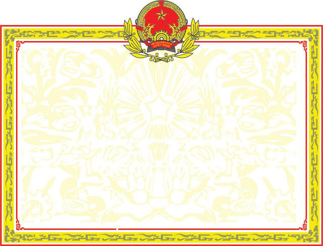 Mẫu phôi giấy khen 3 Mẫu phôi giấy khen 3