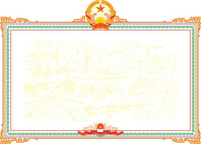 Mẫu phôi giấy khen 4 Mẫu phôi giấy khen 4