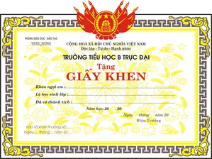 Giấy khen cho học sinh Tiểu học 2 Giấy khen cho học sinh Tiểu học 2