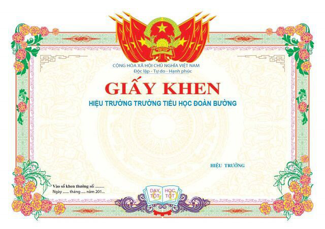 Giấy khen cho học sinh Tiểu học 3 Giấy khen cho học sinh Tiểu học 3