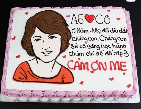 Mẫu bánh kem tổng kết năm học