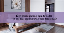 Kích thước giường ngủ đơn, đôi và các loại giường khác theo tiêu chuẩn