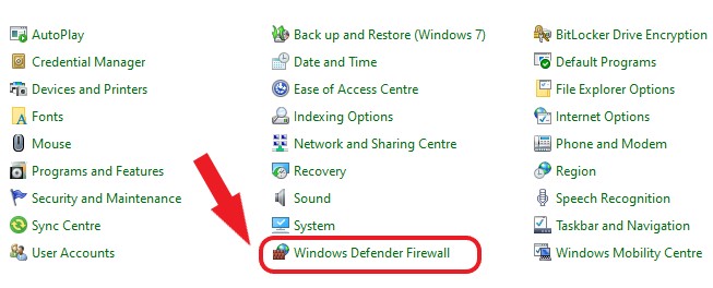 Tắt tường lửa Tắt tường lửa