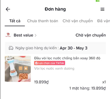 Nhấn Cài đặt quyền riêng tư -> Nhấn Đơn hàng. Nhấn Cài đặt quyền riêng tư -> Nhấn Đơn hàng.